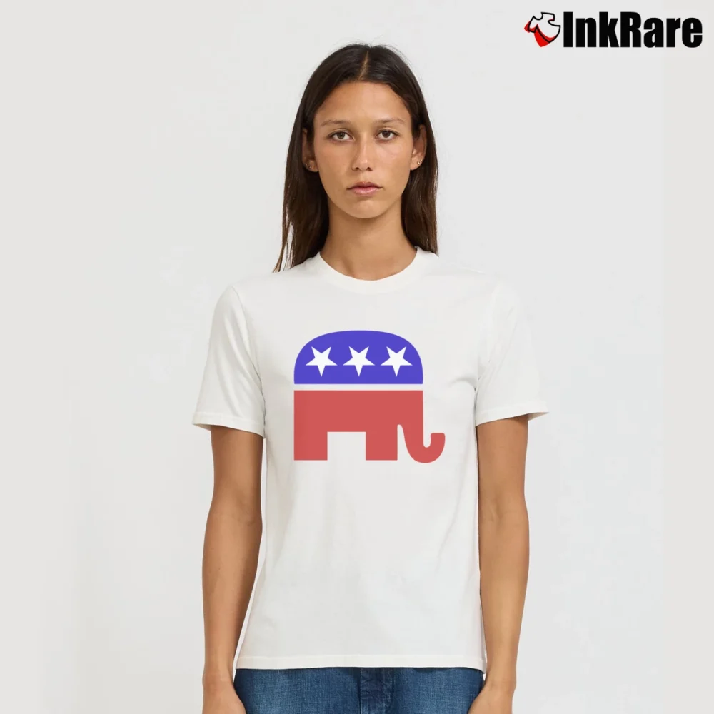 Women’s Republican Elephant Signature T-Shirt in white | Soft, Flattering Fit