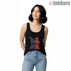 Resident Evil 2 Survivors Silhouette Shirt on black tank top for women graphic tee
