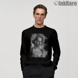 Resident Evil 3 Remake Jill Valentine Portrait Shirt on black long sleeve shirt for men graphic tee
