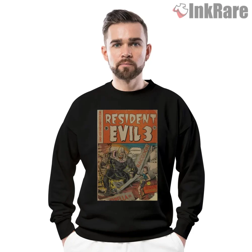 Resident Evil 3 Vintage Comic Cover Fan Art Shirt on graphic shirt for men graphic tee