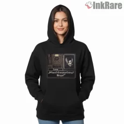 Resident Evil 4 Leon Kennedy Bingo Quote Pixel Shirt on black hoodie for women graphic tee
