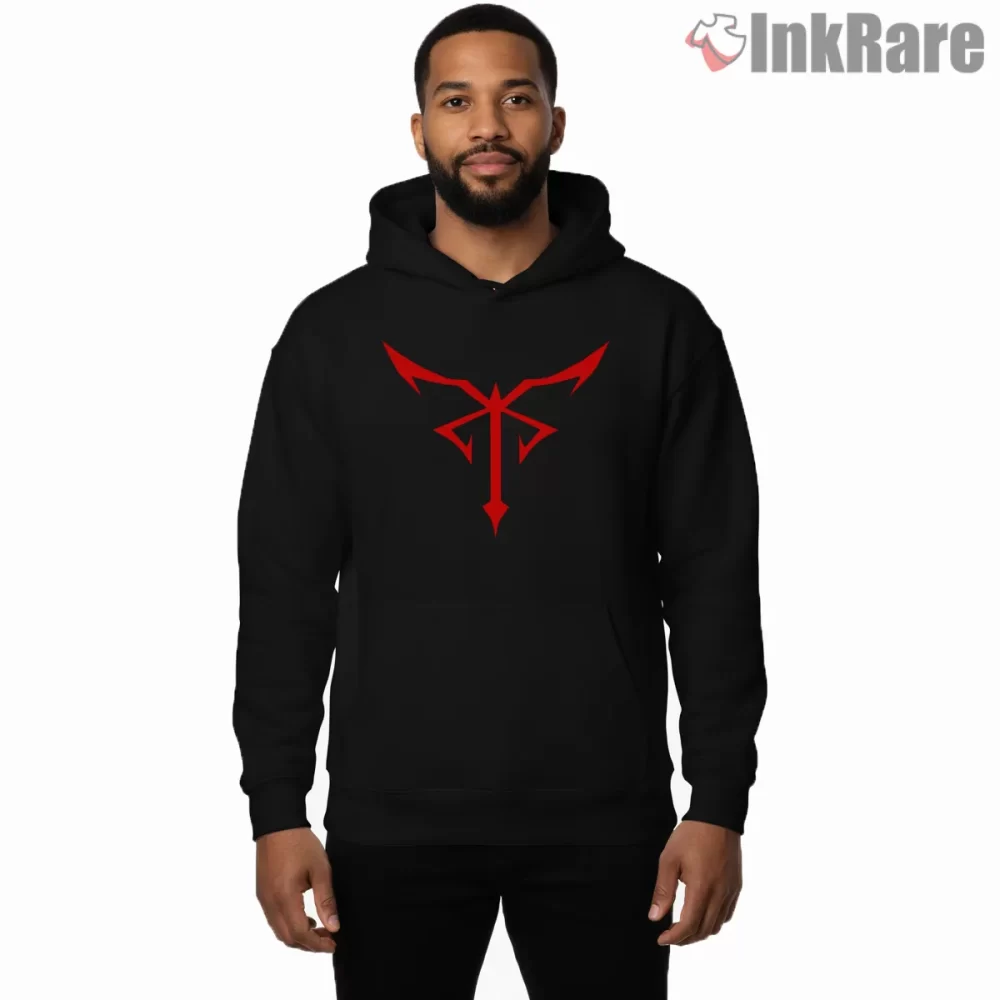 Resident Evil 4 Los Illuminados Cult Symbol Shirt on black hoodie for men graphic tee