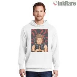 Resident Evil Alice Fan Art Action Portrait Shirt on white hoodie for men graphic tee