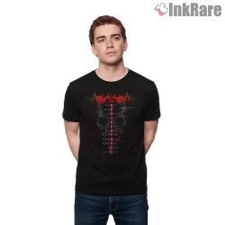 Resident Evil Character Network Horror Diagram Shirt on black short sleeve shirt for men graphic tee