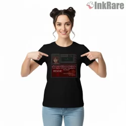 Resident Evil Classic Pixel Art Survival Horror Shirt on black short sleeve shirt for women graphic tee
