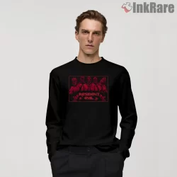 Resident Evil Classic Pixel Horror Montage Shirt on black long sleeve shirt for men graphic tee