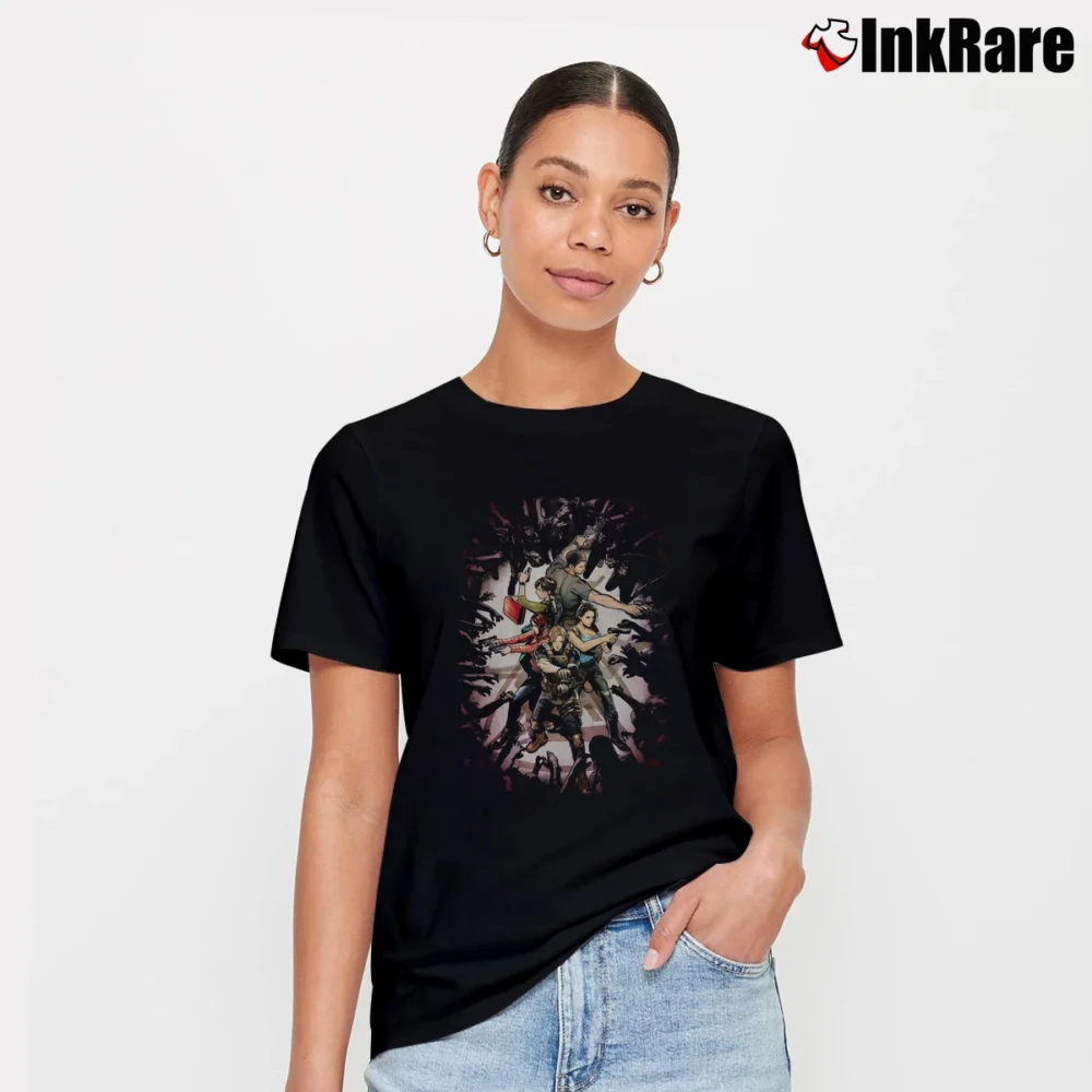 Women’s Resident Evil Death Island Manga Cover T-Shirt in black | Soft, Flattering Fit