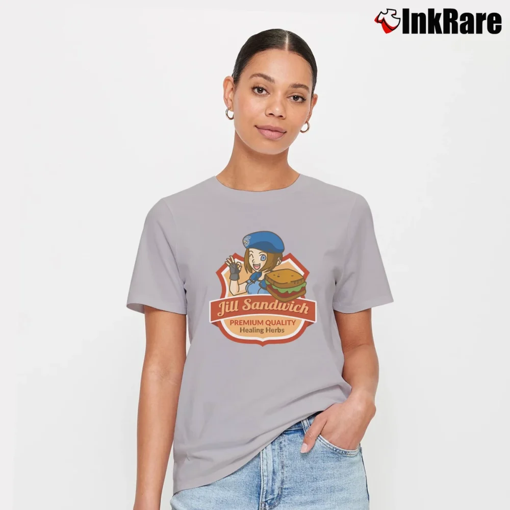Women’s Resident Evil Jill Sandwich T-Shirt in sport grey | Soft, Flattering Fit