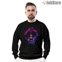 Resident Evil Jill Versus Nemesis Neon Horror Shirt on graphic shirt for men graphic tee