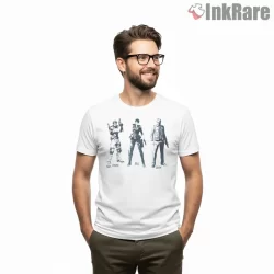 Resident Evil Legends Survivor Trio Shirt on white short sleeve shirt for men graphic tee