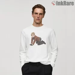 Resident Evil Leon Kennedy Survival Crawl Shirt on white long sleeve shirt for men graphic tee