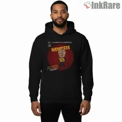 Resident Evil Nemesis Dark Humor Monster Shirt on black hoodie for men graphic tee