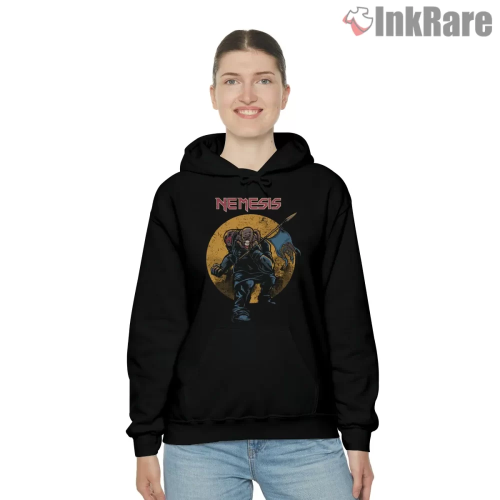 Resident Evil Nemesis Moonlit Stalker Shirt on black hoodie for women graphic tee