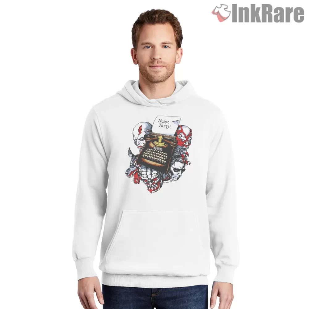 Resident Evil Save Room Typewriter Umbrella Shirt on white hoodie for men graphic tee