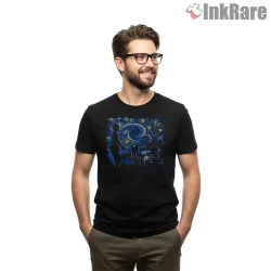 Resident Evil Starry Night Raccoon City Shirt on black short sleeve shirt for men graphic tee