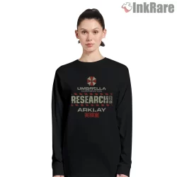 Resident Evil Umbrella Arklay Lab Research Staff Shirt on black long sleeve shirt for women graphic tee