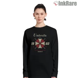 Resident Evil Umbrella Since 1960 Corporate Shirt on black long sleeve shirt for women graphic tee