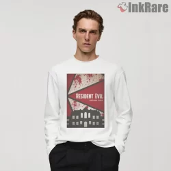 Resident Evil Umbrella Warning Symbol Shirt on white long sleeve shirt for men graphic tee