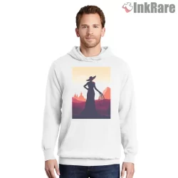 Resident Evil Village Lady Dimitrescu Crimson Elegance Shirt on white hoodie for men graphic tee