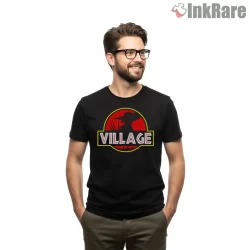 Resident Evil Village Lady Dimitrescu Emblem Shirt on black short sleeve shirt for men graphic tee