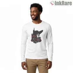 Resident Evil Village Lady Dimitrescu Gothic Portrait Shirt on white long sleeve shirt for men graphic tee