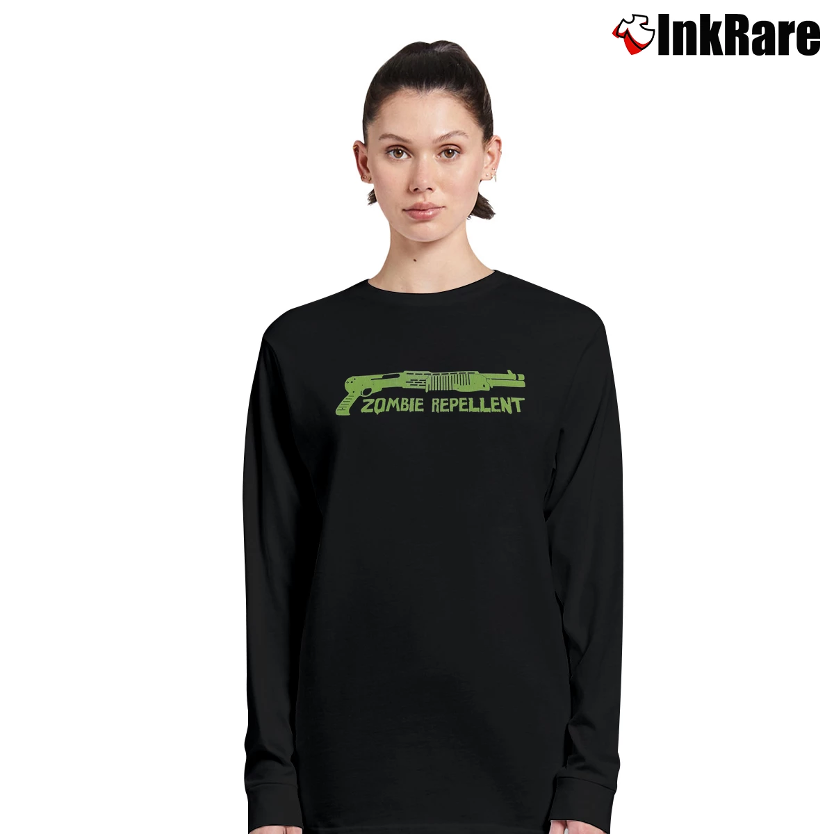 Women’s Resident Evil Zombie Repellent Long-Sleeve Top in black | Sleek, Versatile, All-Season
