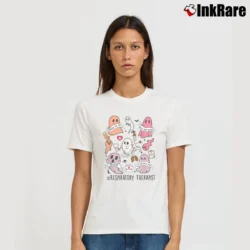 Women’s Respiratory Therapist Ghost RT Halloween T-Shirt in white | Soft, Flattering Fit