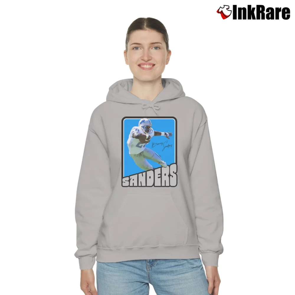 Women’s Retro Barry Sanders Football Trading Card Cozy Hoodie in sport grey | Warm, Structured, Stylish