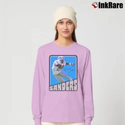 Women’s Retro Barry Sanders Football Trading Card Long-Sleeve Top in light pink | Sleek, Versatile, All-Season