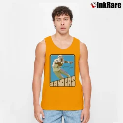 Men’s Retro Barry Sanders Football Trading Card Tank Top in orange | Breathable, Active-Friendly Design
