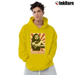 Men’s Retro Bruiser Brody WWE for Wrestling Fans Pullover Hoodie in yellow | Cozy, Durable, Modern Fit
