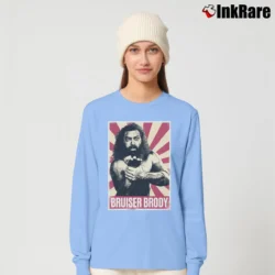 Women’s Retro Bruiser Brody WWE for Wrestling Fans Long-Sleeve Top in light blue | Sleek, Versatile, All-Season