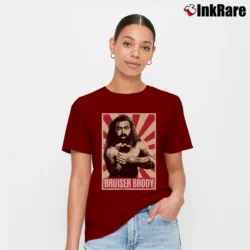 Women’s Retro Bruiser Brody WWE for Wrestling Fans Signature T-Shirt in maroon | Soft, Flattering Fit
