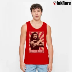 Men’s Retro Bruiser Brody WWE for Wrestling Fans Tank Top in red | Breathable, Active-Friendly Design