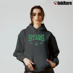 Women’s Retro Dallas Stars Hockey Cozy Hoodie in charcoal | Warm, Structured, Stylish