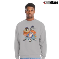 Men’s Retro Denver Broncos Looney Tunes Crewneck Sweatshirt in sport grey | Cozy Fabric, Clean Style