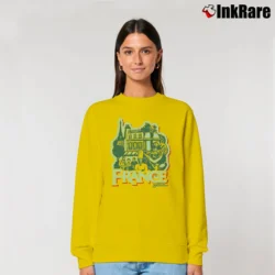 Women’s Retro Epcot Center France Walt Disney World Relaxed Sweatshirt in yellow | Soft, Laid-Back Vibe