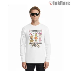 Retro Grinch Cindy Lou Christmas Vibes Shirt on white long sleeve shirt for men graphic tee