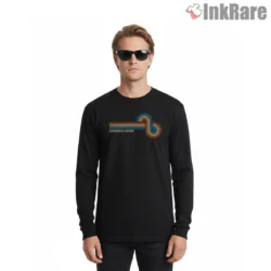 Retro Line Kendrick Lamar Logo Inspired Graphic Shirt on black long sleeve shirt for men graphic tee
