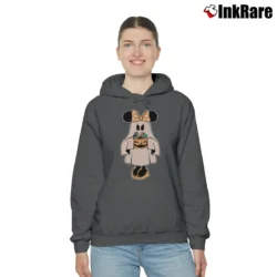 Women’s Retro Mickey Minnie Halloween Couple Trip Minnie Cozy Hoodie in charcoal | Warm, Structured, Stylish