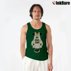 Men’s Retro Mickey Minnie Halloween Couple Trip Minnie Tank Top in forest green | Breathable, Active-Friendly Design