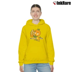 Women’s Retro Orange Bird Disney World Classic Cozy Hoodie in yellow | Warm, Structured, Stylish