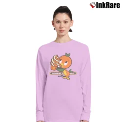 Women’s Retro Orange Bird Disney World Classic Long-Sleeve Top in light pink | Sleek, Versatile, All-Season
