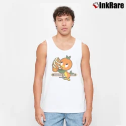Men’s Retro Orange Bird Disney World Classic Tank Top in white | Breathable, Active-Friendly Design