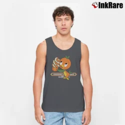 Men’s Retro Orange Bird Walt Disney World Tank Top in charcoal | Breathable, Active-Friendly Design