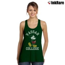 Women’s Retro Vassar College Mickey Mouse Tank Top in forest green | Lightweight, Movement-Friendly