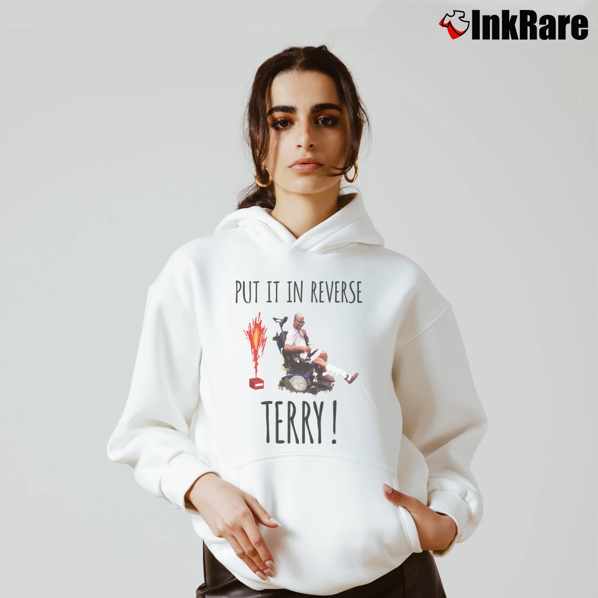 Women’s Reverse Terry Put It In Back It Up Cozy Hoodie in white | Warm, Structured, Stylish
