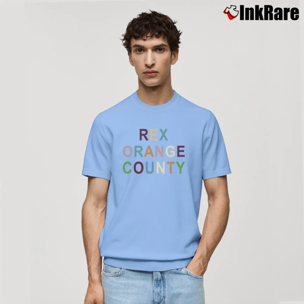 Men’s Rex Orange County Graphic Classic T-Shirt in light blue | Soft, Breathable Everyday Wear