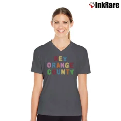 Women’s Rex Orange County Magnet V-Neck Tee in charcoal | Chic Neckline, Soft Texture