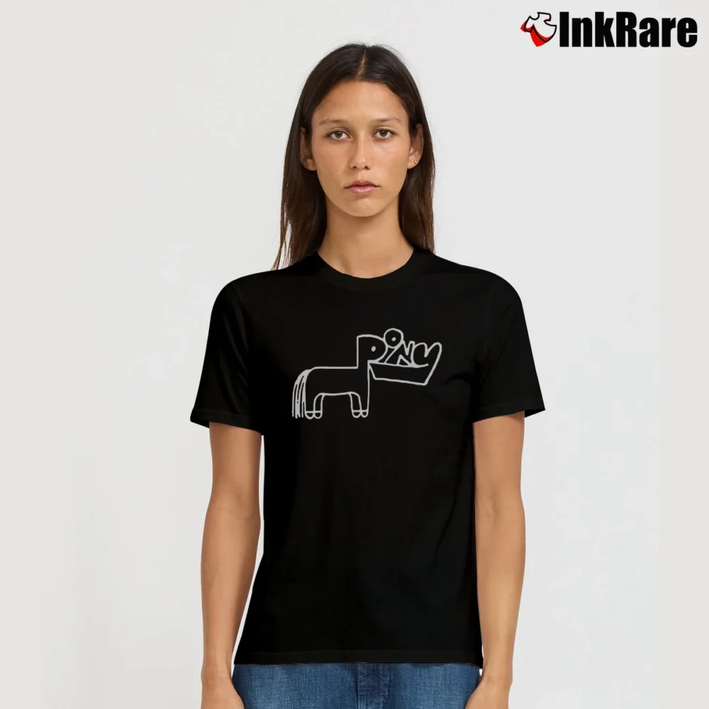 Women’s Rex Orange County Pony Logo Birthday Gift Signature T-Shirt in black | Soft, Flattering Fit